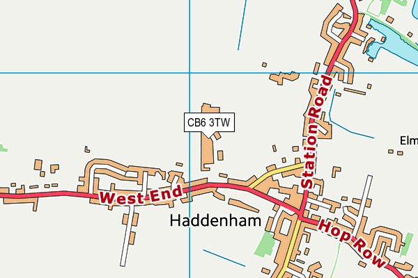 CB6 3TW map - OS VectorMap District (Ordnance Survey)