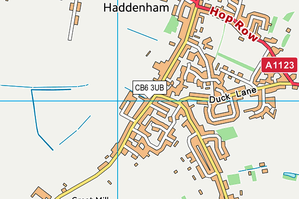 CB6 3UB map - OS VectorMap District (Ordnance Survey)