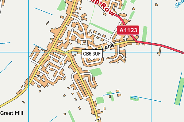 CB6 3UF map - OS VectorMap District (Ordnance Survey)