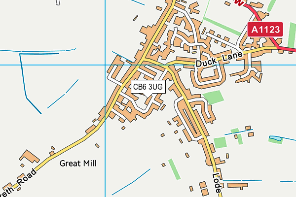 CB6 3UG map - OS VectorMap District (Ordnance Survey)