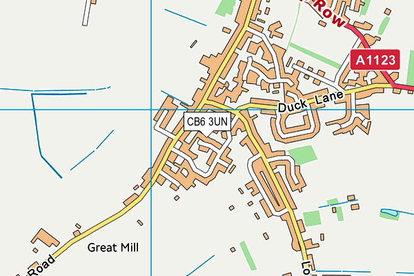 CB6 3UN map - OS VectorMap District (Ordnance Survey)