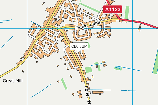 CB6 3UP map - OS VectorMap District (Ordnance Survey)