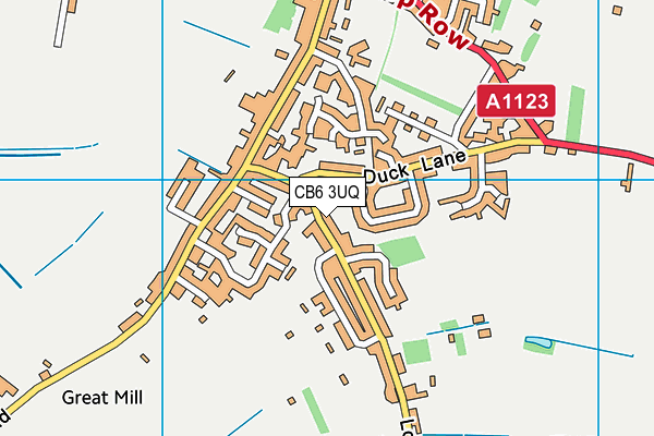 CB6 3UQ map - OS VectorMap District (Ordnance Survey)