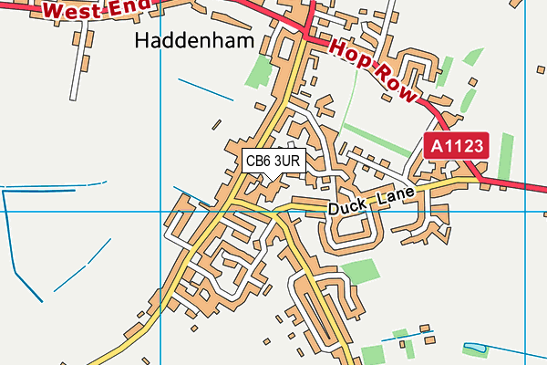CB6 3UR map - OS VectorMap District (Ordnance Survey)