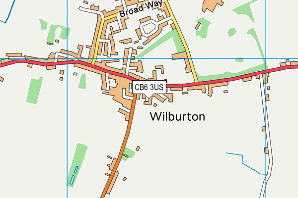 CB6 3US map - OS VectorMap District (Ordnance Survey)