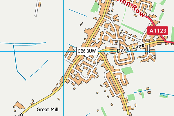 CB6 3UW map - OS VectorMap District (Ordnance Survey)