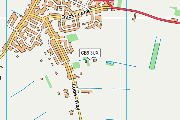 CB6 3UX map - OS VectorMap District (Ordnance Survey)