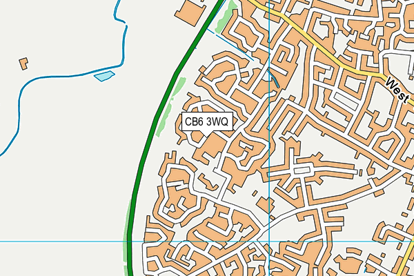 CB6 3WQ map - OS VectorMap District (Ordnance Survey)