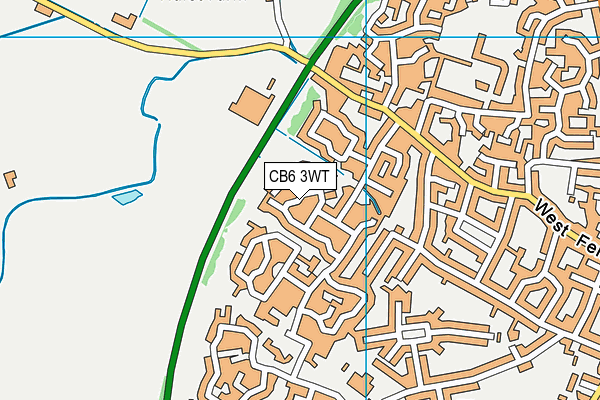 CB6 3WT map - OS VectorMap District (Ordnance Survey)