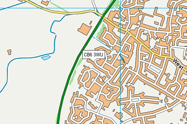 CB6 3WU map - OS VectorMap District (Ordnance Survey)