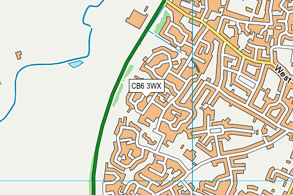 CB6 3WX map - OS VectorMap District (Ordnance Survey)