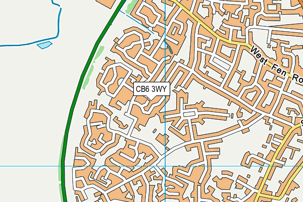 CB6 3WY map - OS VectorMap District (Ordnance Survey)