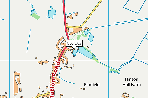 CB6 3XG map - OS VectorMap District (Ordnance Survey)