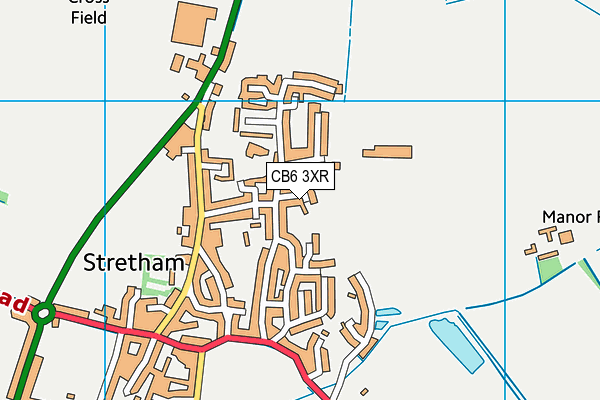 CB6 3XR map - OS VectorMap District (Ordnance Survey)