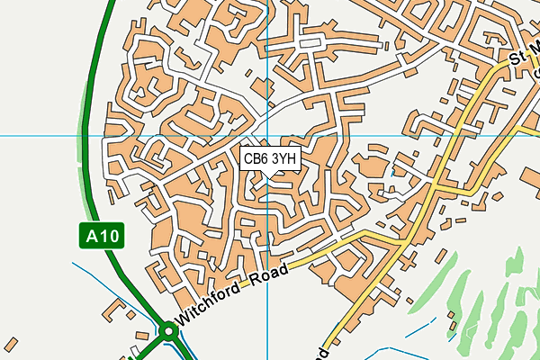 CB6 3YH map - OS VectorMap District (Ordnance Survey)