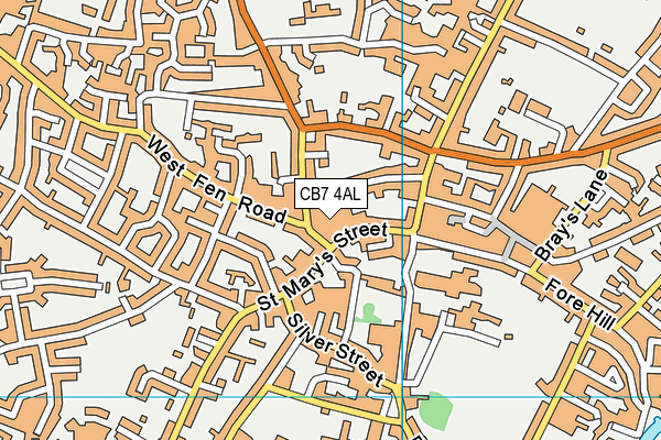 CB7 4AL map - OS VectorMap District (Ordnance Survey)