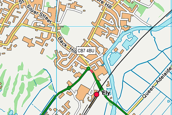 CB7 4BU map - OS VectorMap District (Ordnance Survey)