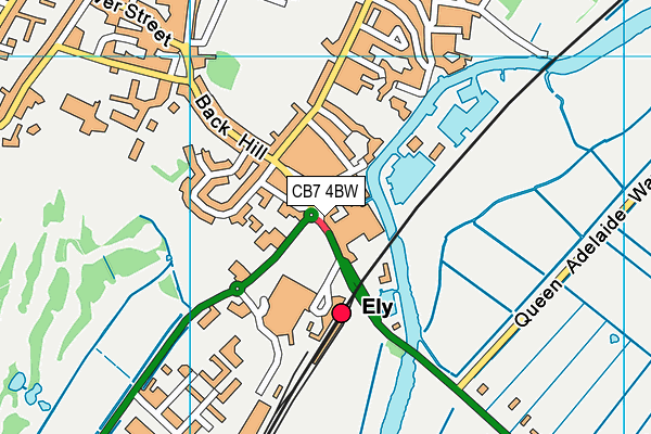 CB7 4BW map - OS VectorMap District (Ordnance Survey)