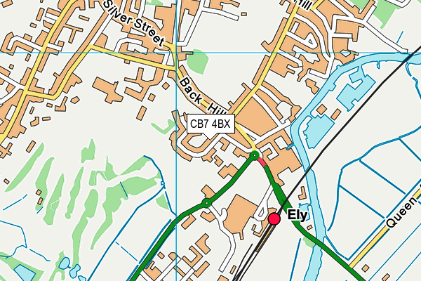 CB7 4BX map - OS VectorMap District (Ordnance Survey)