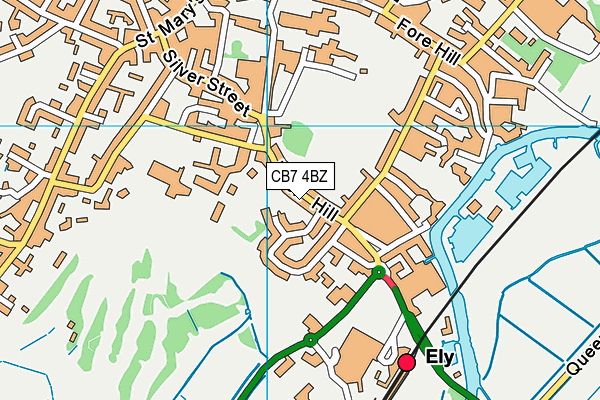 CB7 4BZ map - OS VectorMap District (Ordnance Survey)