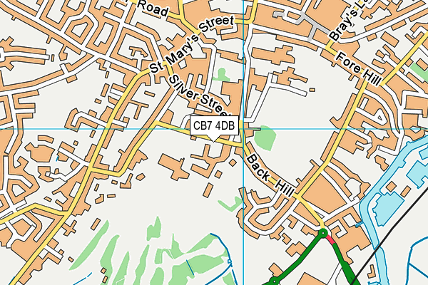 Kings School Ely map (CB7 4DB) - OS VectorMap District (Ordnance Survey)