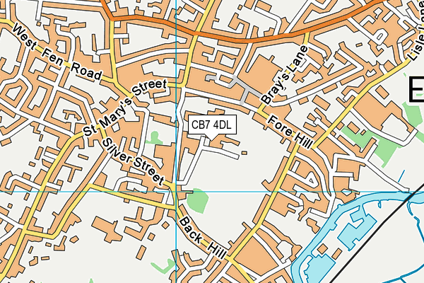 CB7 4DL map - OS VectorMap District (Ordnance Survey)