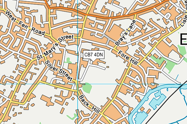 CB7 4DN map - OS VectorMap District (Ordnance Survey)