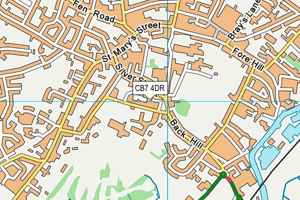 CB7 4DR map - OS VectorMap District (Ordnance Survey)