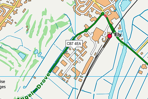 CB7 4EA map - OS VectorMap District (Ordnance Survey)