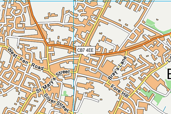 CB7 4EE map - OS VectorMap District (Ordnance Survey)