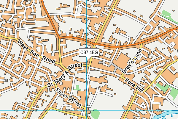 CB7 4EG map - OS VectorMap District (Ordnance Survey)