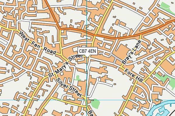 CB7 4EN map - OS VectorMap District (Ordnance Survey)