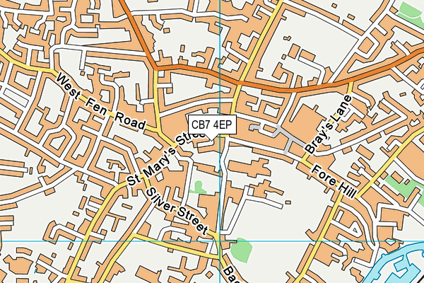 CB7 4EP map - OS VectorMap District (Ordnance Survey)