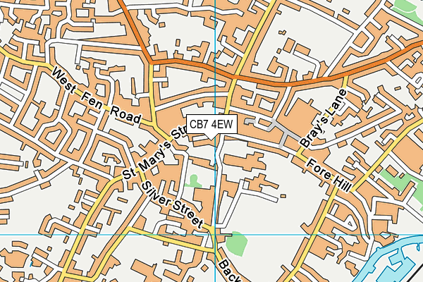 CB7 4EW map - OS VectorMap District (Ordnance Survey)