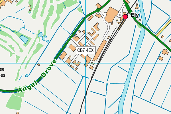 CB7 4EX map - OS VectorMap District (Ordnance Survey)