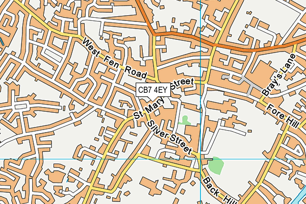 CB7 4EY map - OS VectorMap District (Ordnance Survey)