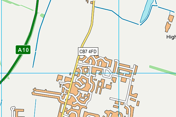 CB7 4FD map - OS VectorMap District (Ordnance Survey)