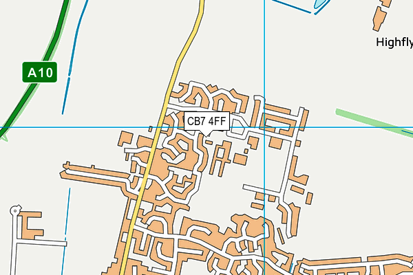 CB7 4FF map - OS VectorMap District (Ordnance Survey)