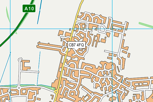 CB7 4FQ map - OS VectorMap District (Ordnance Survey)