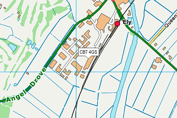 CB7 4GS map - OS VectorMap District (Ordnance Survey)