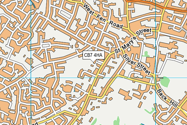 CB7 4HA map - OS VectorMap District (Ordnance Survey)