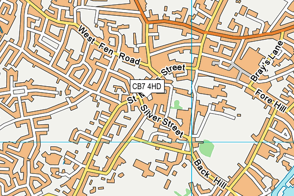 CB7 4HD map - OS VectorMap District (Ordnance Survey)