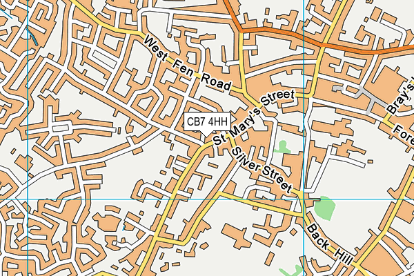 CB7 4HH map - OS VectorMap District (Ordnance Survey)