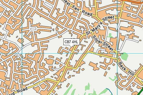 CB7 4HL map - OS VectorMap District (Ordnance Survey)