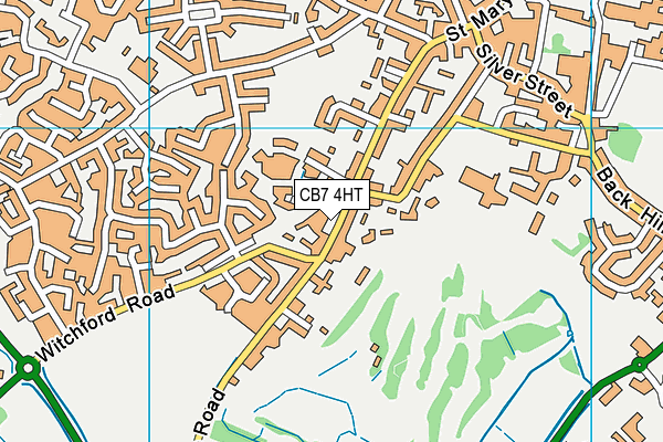 CB7 4HT map - OS VectorMap District (Ordnance Survey)