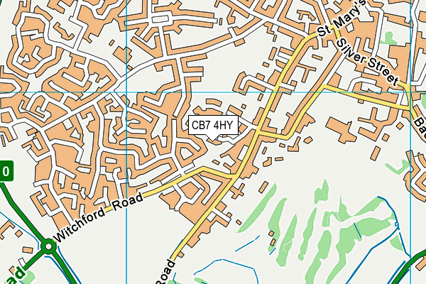 CB7 4HY map - OS VectorMap District (Ordnance Survey)