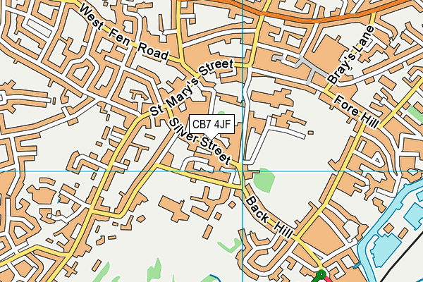 CB7 4JF map - OS VectorMap District (Ordnance Survey)