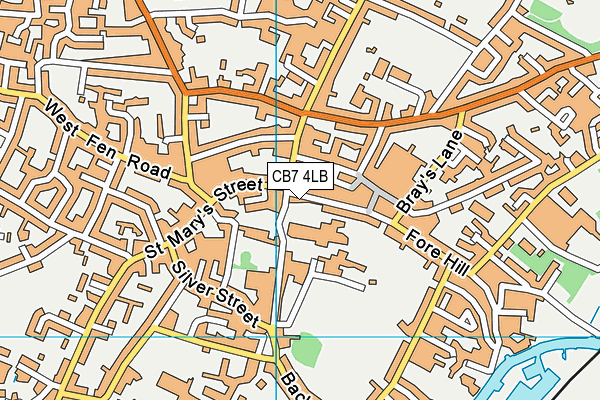 CB7 4LB map - OS VectorMap District (Ordnance Survey)