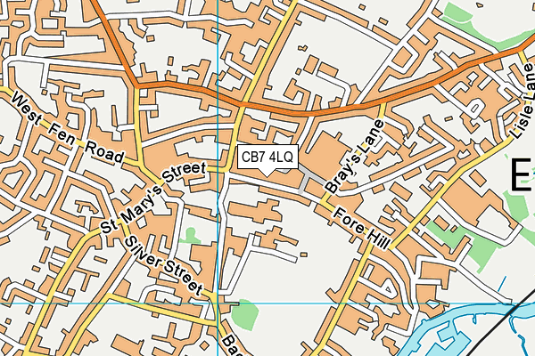 CB7 4LQ map - OS VectorMap District (Ordnance Survey)