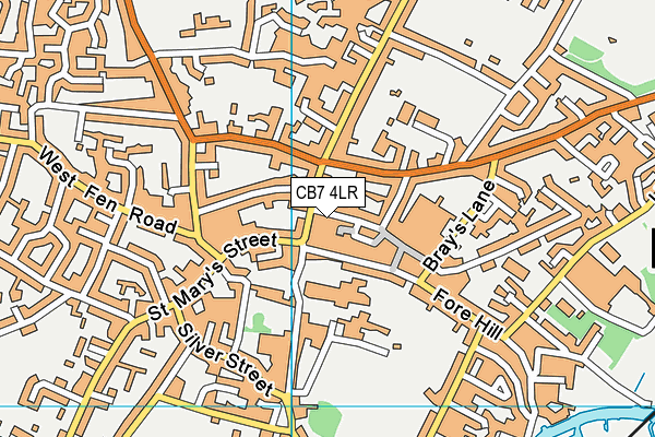 CB7 4LR map - OS VectorMap District (Ordnance Survey)